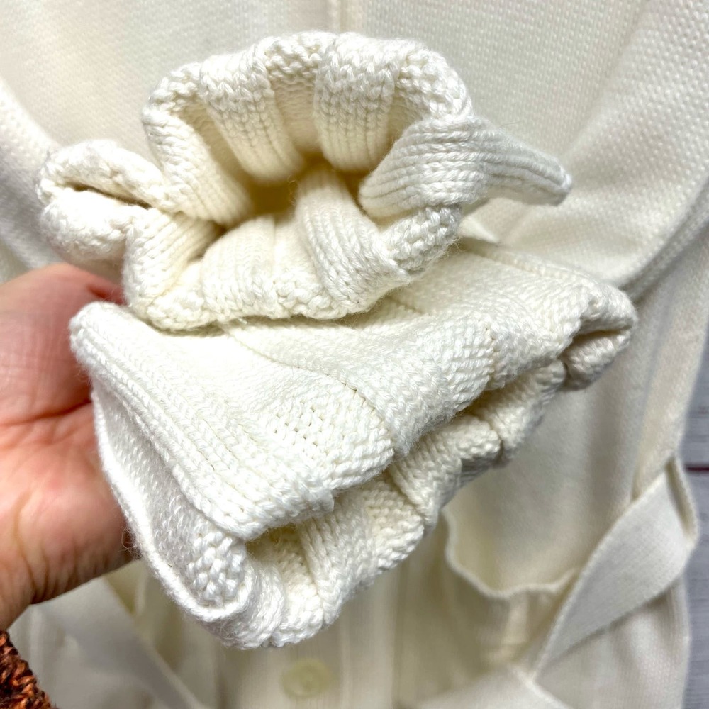 Express white button front shirt dress style Long line sweater cardigan size S - Picture 4 of 11